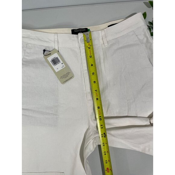 Dockers High Straight Carpenter Women's Pants Linen Blend - Picture 13 of 16